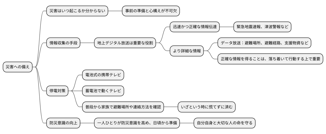 災害への備え