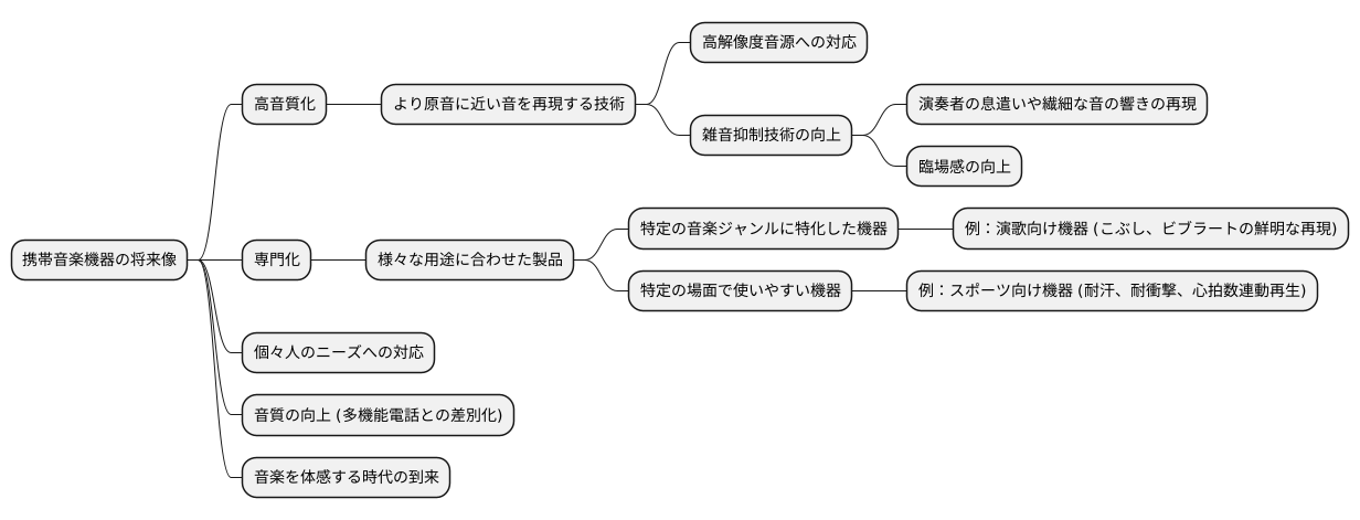 未来：高音質と専門化